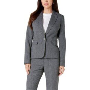 Loft Gray Pinstripe Pants Suit Set